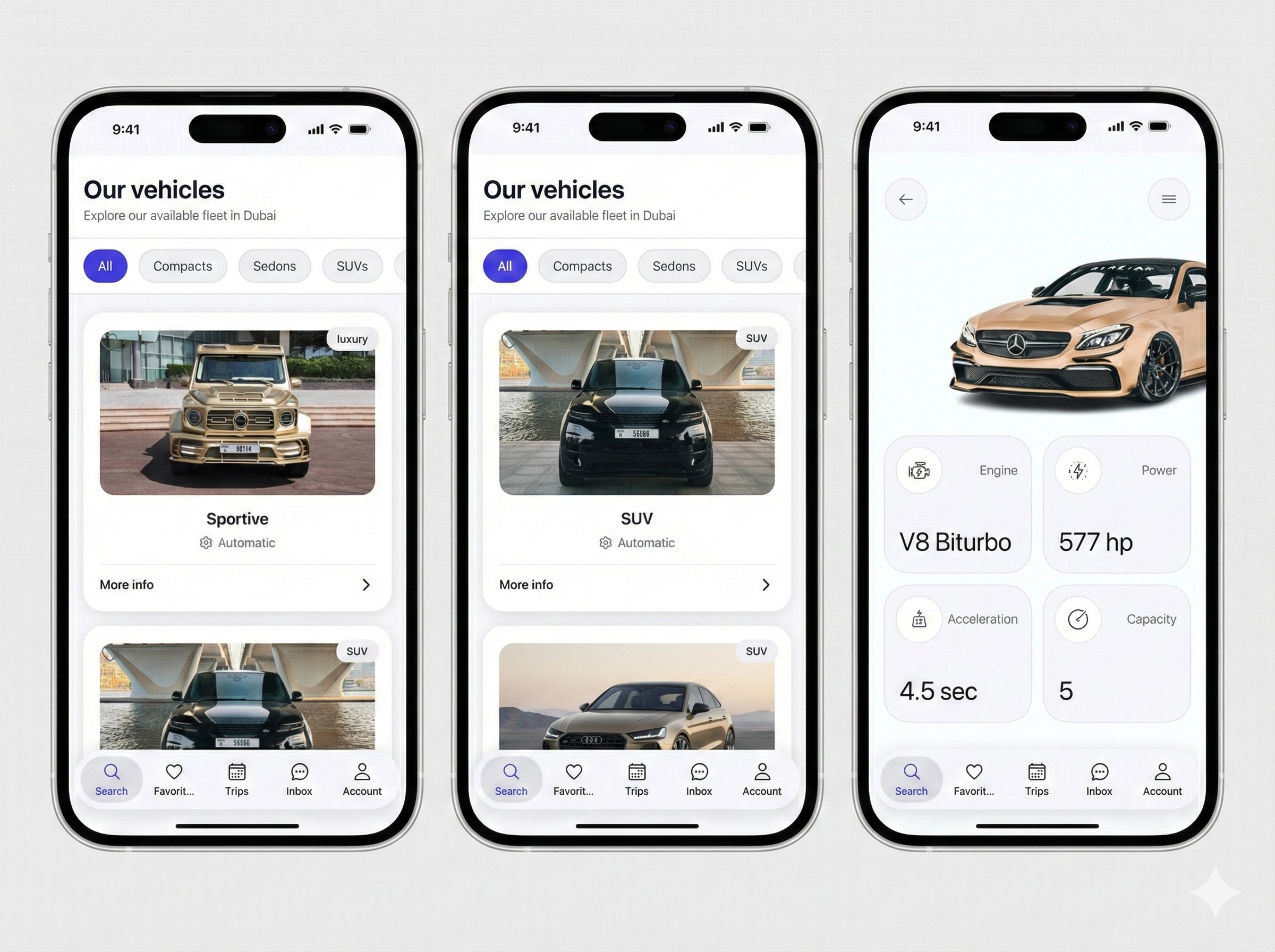 Car Rental App - Application mobile